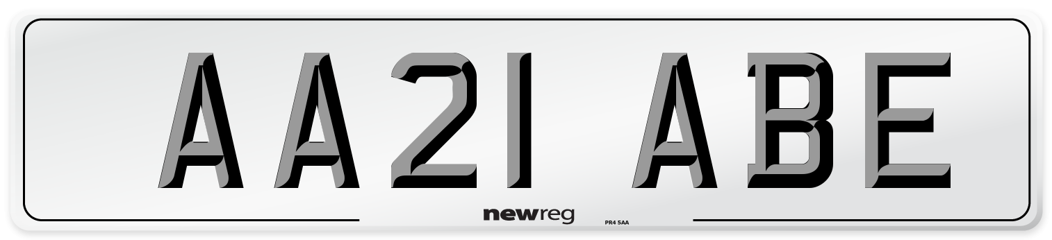 AA21 ABE Number Plate from New Reg